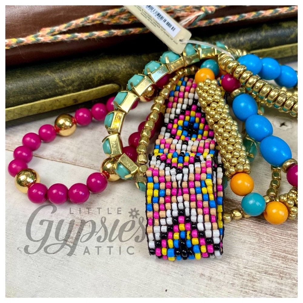 Seven Layer Stacked Beaded Bracelets - Picture 5 of 9